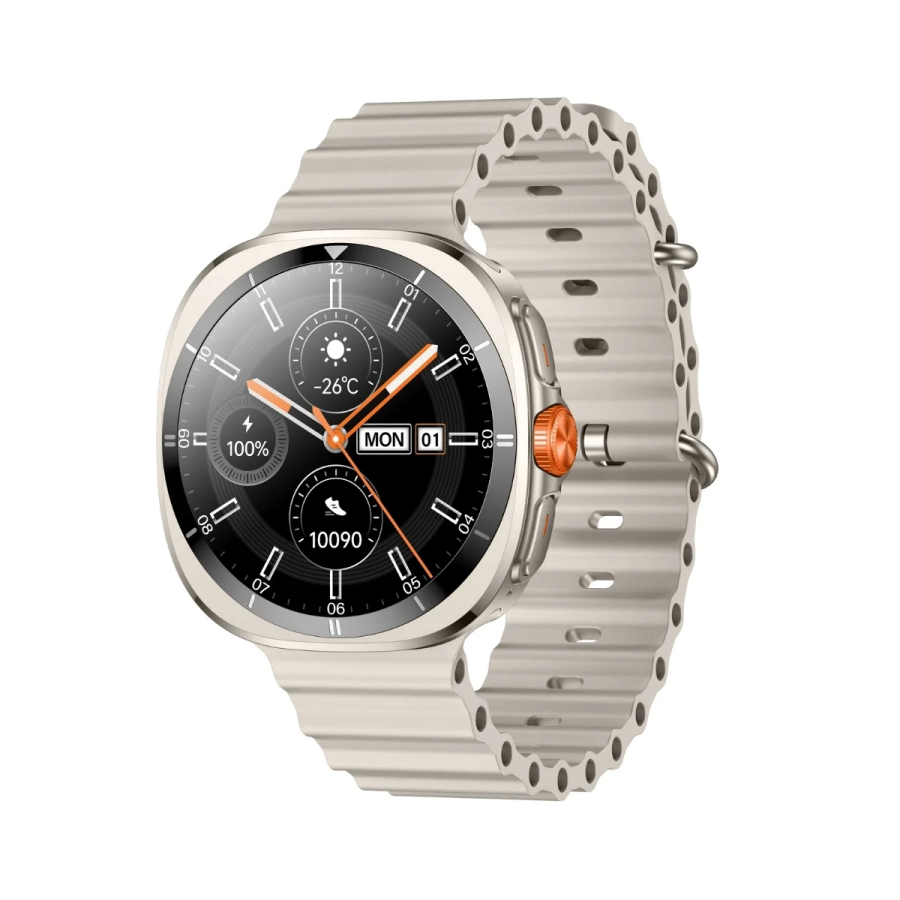 Bix TSW2 1.43 inç AMOLED Ekran Bluetooth 5.3 Telefon Görüşme iOS & Android Uyumlu Metal Akıllı Saat Titanyum - 1