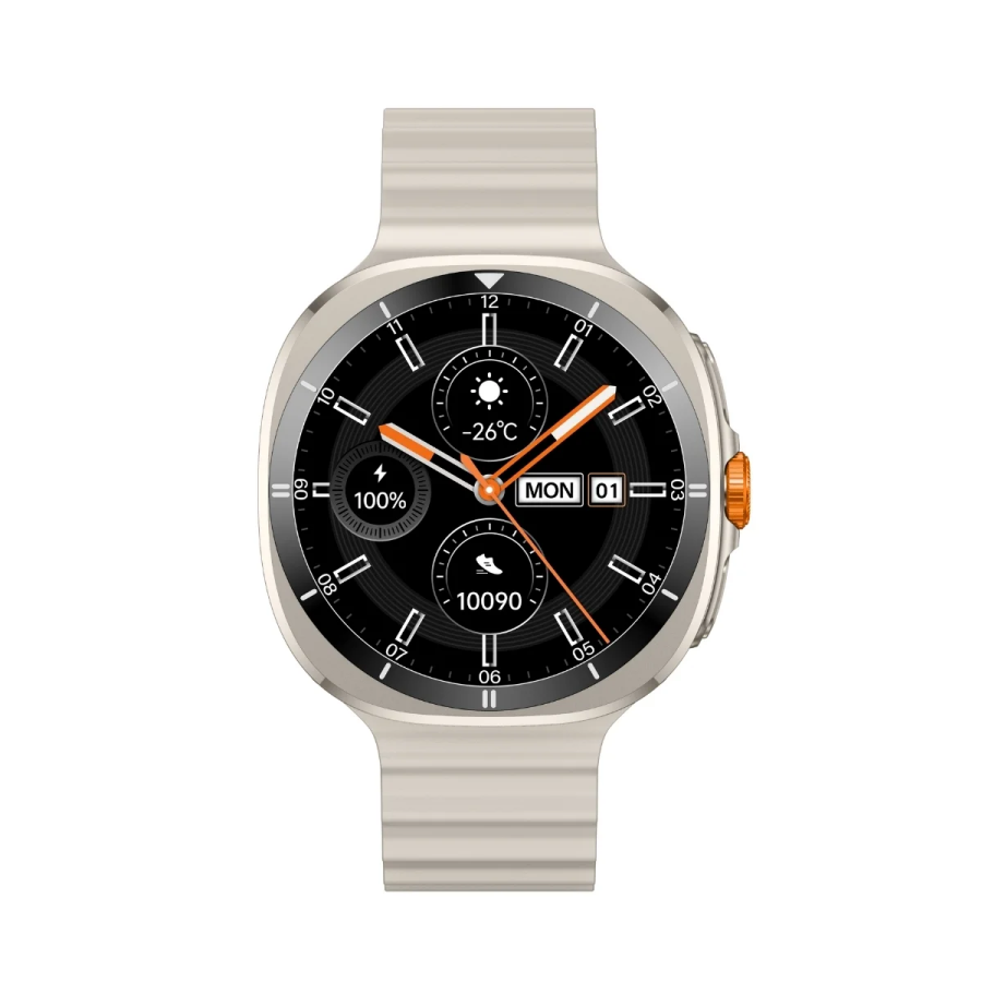Bix TSW2 1.43 inç AMOLED Ekran Bluetooth 5.3 Telefon Görüşme iOS & Android Uyumlu Metal Akıllı Saat Titanyum - 4