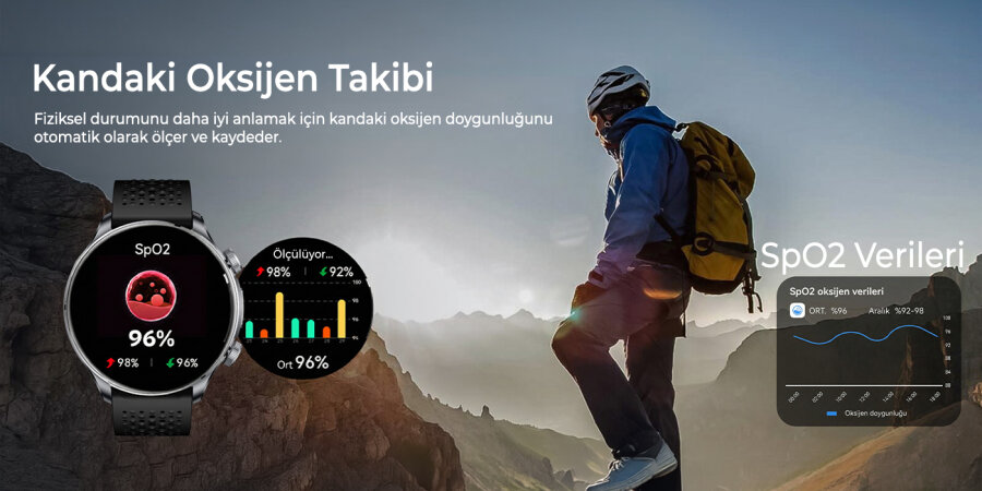 Bix TSW6 48mm 1.6 inç Super Retina AMOLED GPS AI Yapay Zeka Bluetooth Aramalı Nabız SpO2 Ölçer Akıllı Saat Siyah - 2