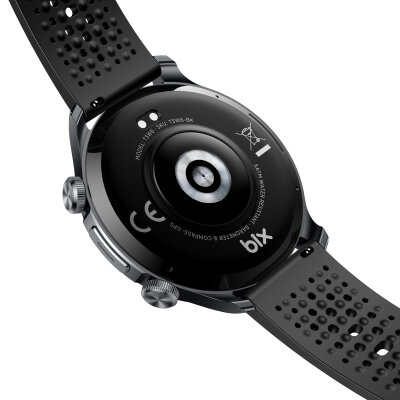 Bix TSW6 48mm 1.6 inç Super Retina AMOLED GPS AI Yapay Zeka Bluetooth Aramalı Nabız SpO2 Ölçer Akıllı Saat Siyah - 4