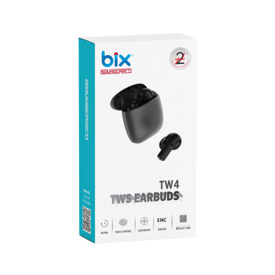 Bix TW4 Soundcraft Bluetooth 5.3 ENC Gürültü Engelleyici Çift Mikrofonlu IPX4 Su Geçirmez TWS Kablosuz Kulak içi Kulaklık - 4