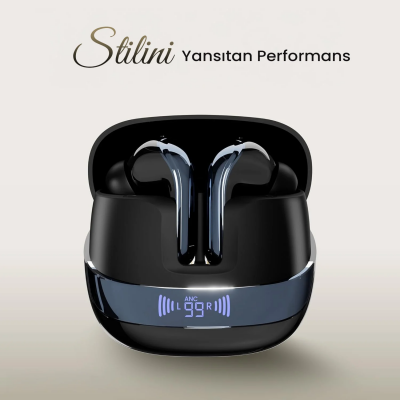 Bix TWX Soundcraft TWS Bluetooth 5.4 Kulak İçi Kulaklık Beyaz ANC ENC Gürültü Engelleme Dijital LED Ekranlı Siyah - 7