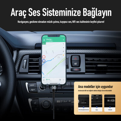 Bix Type-C 3.5mm Aux Hi-Fi Ses Kablosu 1.5 Metre - 6