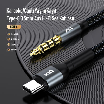 Bix Type-C 3.5mm Aux Hi-Fi Ses Kablosu 1.5 Metre - 5