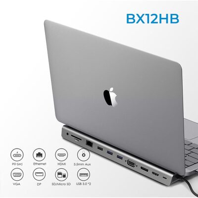 Bix Type-C HDMI VGA DP Ethernet Kart Okuyucu USB Dönüştürücü - 2