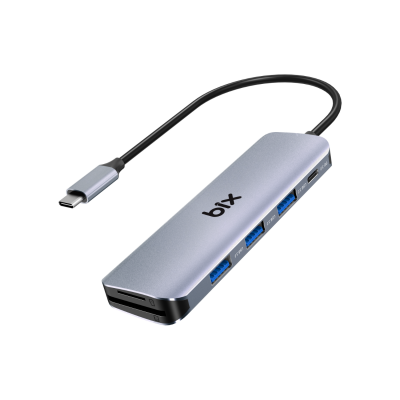 Bix Type-C USB 3.0 PD Kart Okuyucu 3 Portlu Çoklayıcı Hub - 3