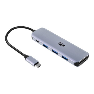 Bix Type-C USB 3.0 PD Kart Okuyucu 3 Portlu Çoklayıcı Hub