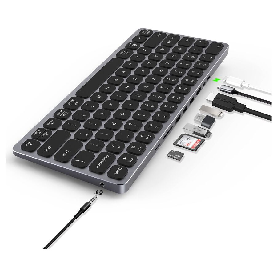 Bix USB 3.0 4K HDMI SD PD Dönüştürücülü Çok Fonksiyonlu Klavye - 1