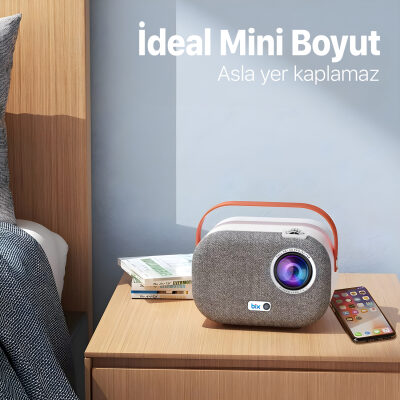 Bix Vega II Android Projeksiyon Cihazı Full HD 1920x1080 4K Desteği 200 ANSI Lümen Wifi Bluetooth Akıllı Projektör - 4