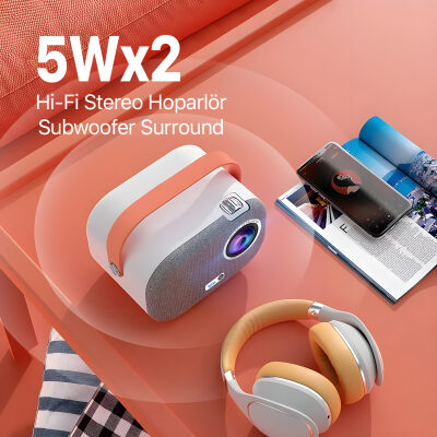 Bix Vega II Android Projeksiyon Cihazı Full HD 1920x1080 4K Desteği 200 ANSI Lümen Wifi Bluetooth Akıllı Projektör - 7