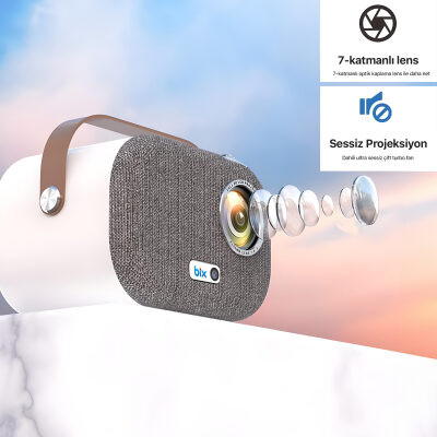 Bix Vega II Android Projeksiyon Cihazı Full HD 1920x1080 4K Desteği 200 ANSI Lümen Wifi Bluetooth Akıllı Projektör - 8