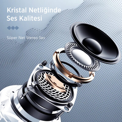 Bix X3 Soundcraft ANC/ENC Destekli Dokunmatik Dijital Ekranlı Bluetooth 5.4 TWS Kulak içi Kulaklık Siyah - 5