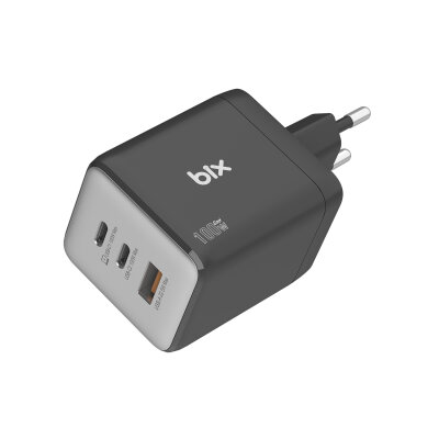 Bix 100W 3 Portlu Type-C + USB-A GaN Şarj Aleti iPhone & Macbook & Android Uyumlu PD 3.0 Hızlı Şarj Cihazı - 6