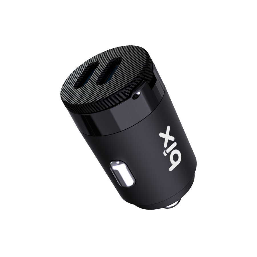 BXCC65C 65W Çift Portlu Type-C Araç Şarj Aleti iPhone & Android & Notebook Mini Araç içi Şarj Cihazı Siyah - 1