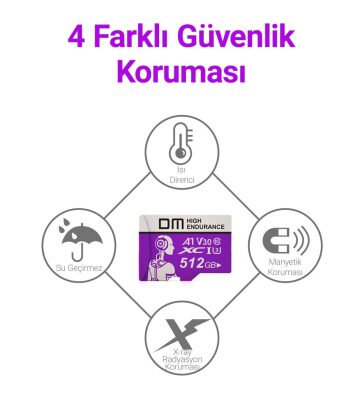 DM 512GB Class 10 A1 V30 95MB/s Micro SD Hafıza Kartı - 2