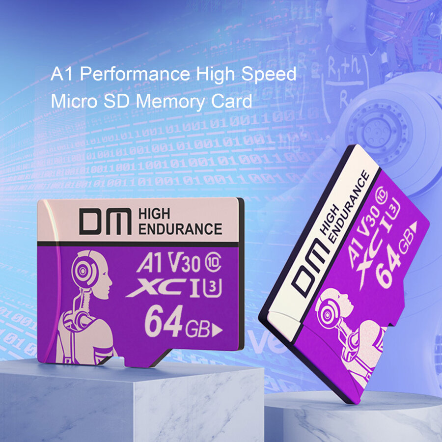 DM 64GB Class 10 A1 V30 95MB/s Micro SD Hafıza Kartı - 3