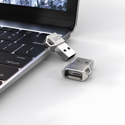 DM AD038 USB to Type-C Metal OTG Çevirici Dönüştürücü Adaptör - 3