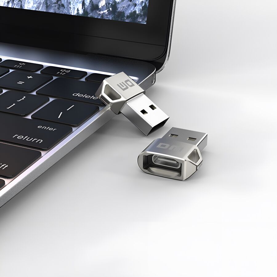 DM AD038 USB to Type-C Metal OTG Çevirici Dönüştürücü Adaptör - 3
