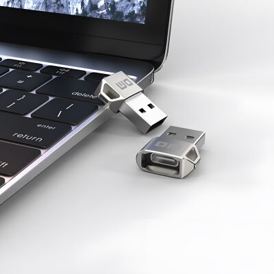 DM AD038 USB to Type-C Metal OTG Çevirici Dönüştürücü Adaptör - 3