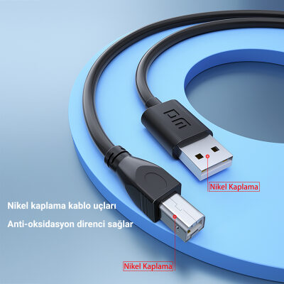 DM AD061 USB 2.0 Printer Data Yazıcı Kablosu 1.5 Metre - 2