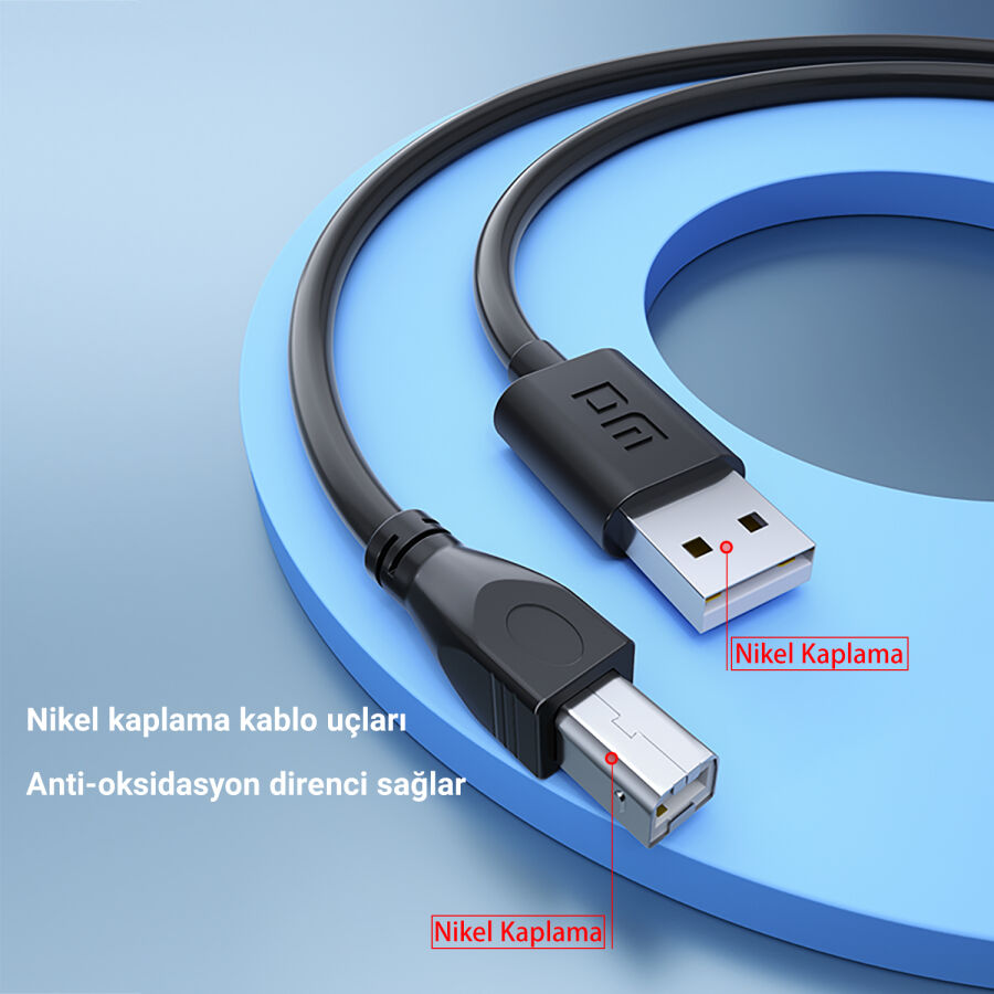 DM AD065 USB 2.0 Printer Data Yazıcı Kablosu 5 Metre - 5