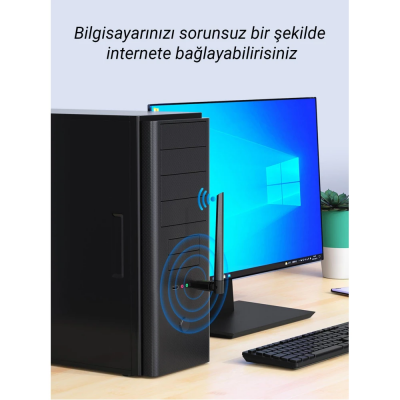DM AD081 150 Mbps USB Wireless Adaptör Wifi Alıcı Verici Access Point - 5