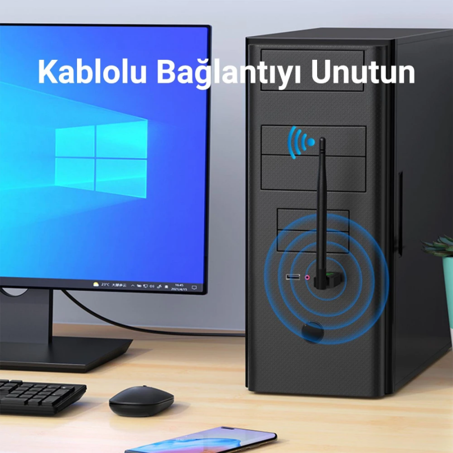 DM AD083 650 Mbps USB Wireless Adaptör Wifi Alıcı Verici Access Point - 5
