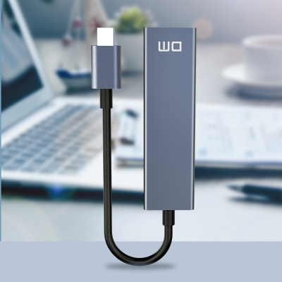 DM CHB013 Type-C to RJ45 Gigabit Ethernet ve USB 3.0 Çoklayıcı Dönüştürücü - 2