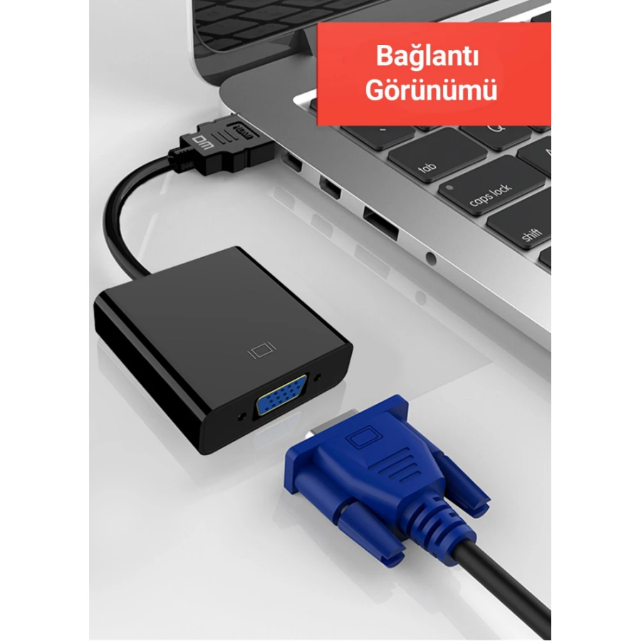 DM CHB020 HDMI to VGA Dişi Çevirici Adaptör Siyah - 4