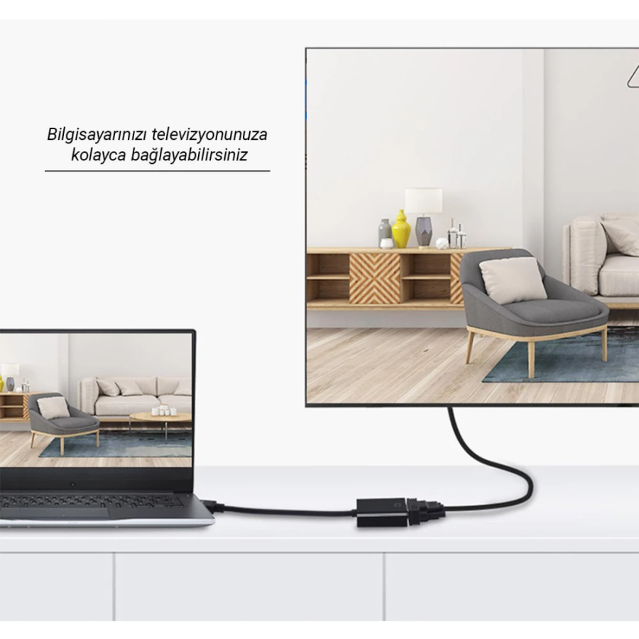 DM CHB020 HDMI to VGA Dişi Çevirici Adaptör Siyah - 6