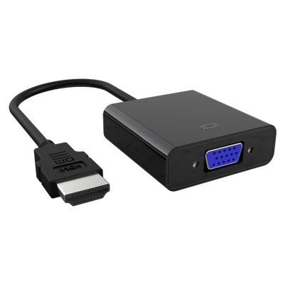 DM CHB021 HDMI to VGA Dönüştürücü 3.5mm Aux Ses Destekli Çıkış ile HDMI-VGA Adaptör - 3