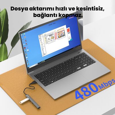 DM CHB025 USB-A ve Type-C Girişli 2*Type-C 1*USB-A SD Micro SD TF Kart Okuyucu Çoklayıcı Dönüştürücü - 6