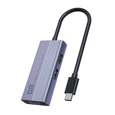 DM CHB059 Type-C to 4K HDMI 2*USB-A PD 60W SD ve Micro SD Kart Okuyucu Çoklayıcı Hub
