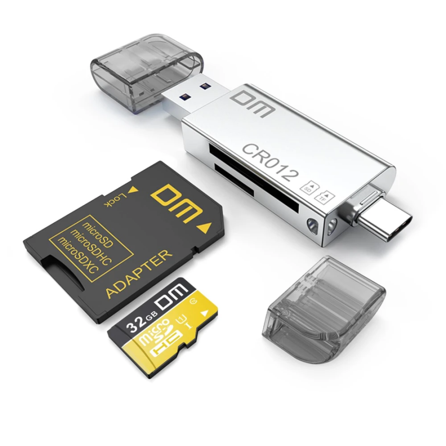 DM CR012 Type-C USB3.0 SD TF Micro SD OTG Kart Okuyucu Adaptör - 3