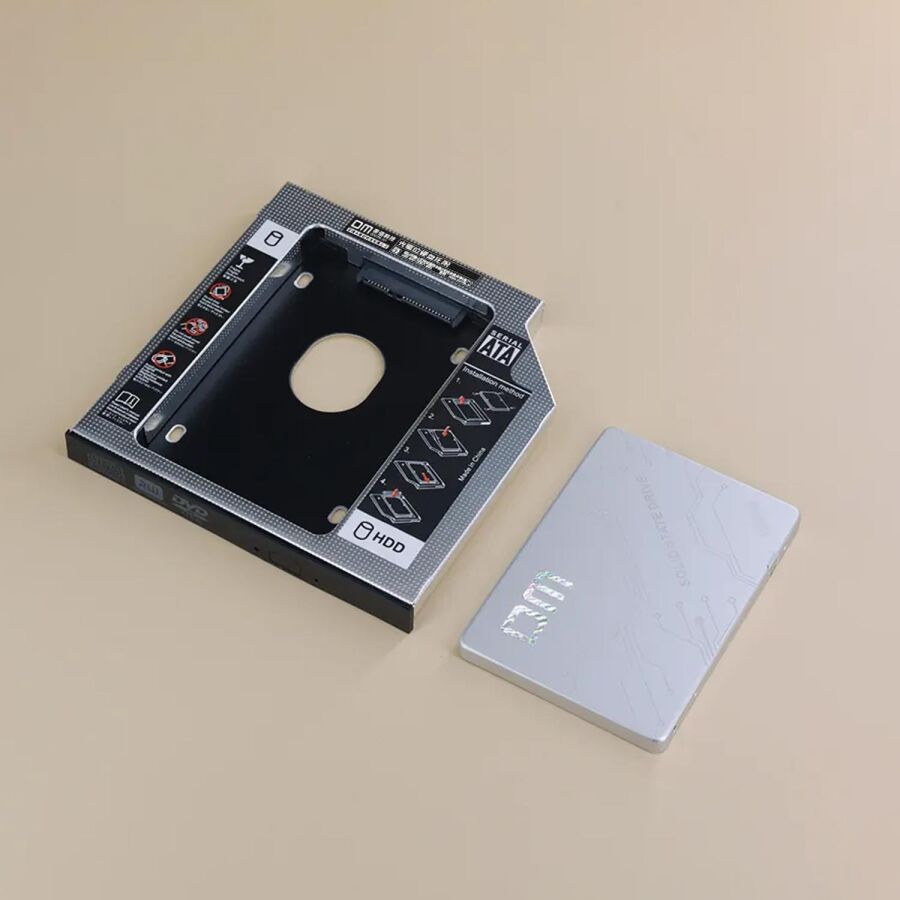 DM DW127S 12.7mm SATA 3.0 2.5" inch SSD HDD Laptop Caddy Kızak Kutusu - 5