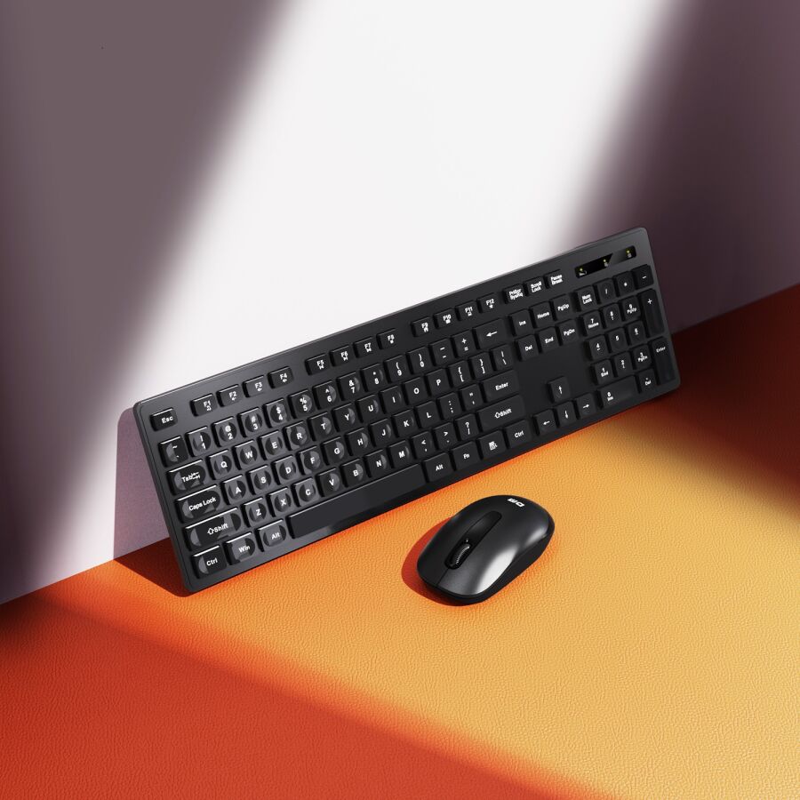 DM K12 Kablosuz 2.4Ghz İngilizce Q Klavye ve Mouse Seti - 2