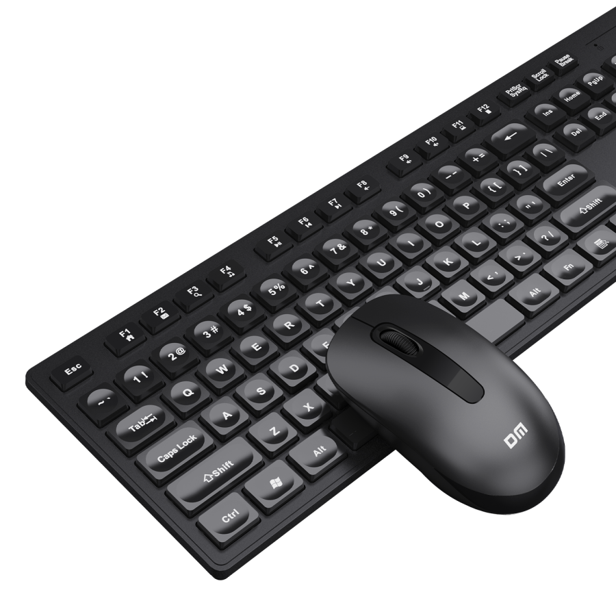 DM K12 Kablosuz 2.4Ghz İngilizce Q Klavye ve Mouse Seti - 4