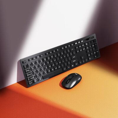 DM K12 Kablosuz 2.4Ghz İngilizce Q Klavye ve Mouse Seti - 2