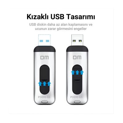 DM PD090 USB 3.0 Alüminyum 256GB Flash Bellek - 3