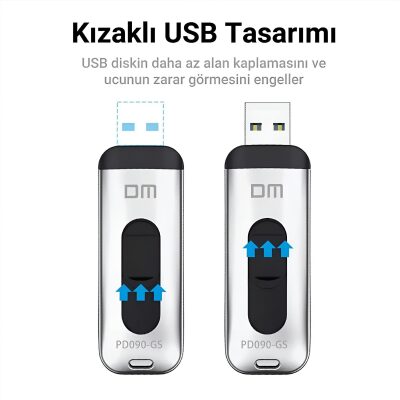 DM PD090 USB 3.0 Alüminyum 32GB Flash Bellek - 3