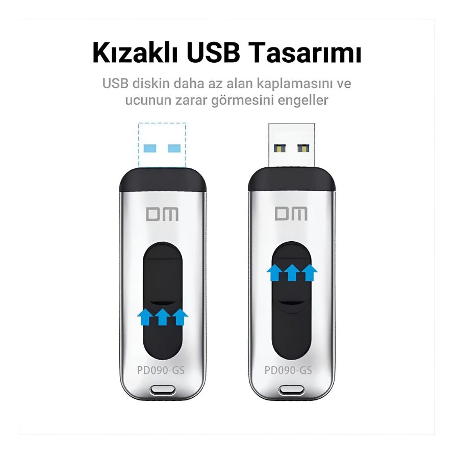 DM PD090 USB 3.0 Alüminyum 64GB Flash Bellek - 2
