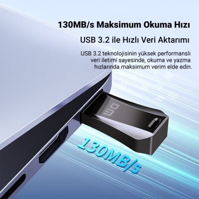 DM PD236 Metal USB 3.2 Gen 1 64GB Hızlı USB Flash Bellek - 5