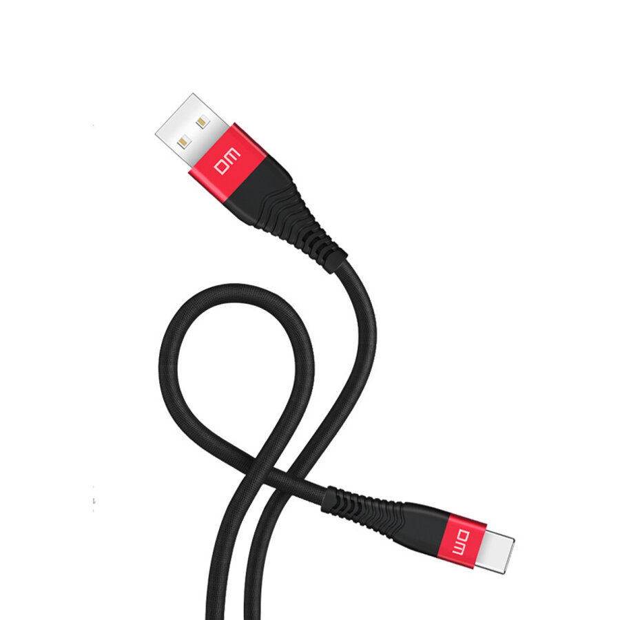 DM SL003 USB to Type-C 3A Hızlı Şarj ve Data Kablosu Siyah 1.2 Metre - 2