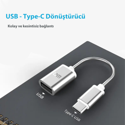 DM Type-C USB Dönüştürücü OTG Kablo - 2