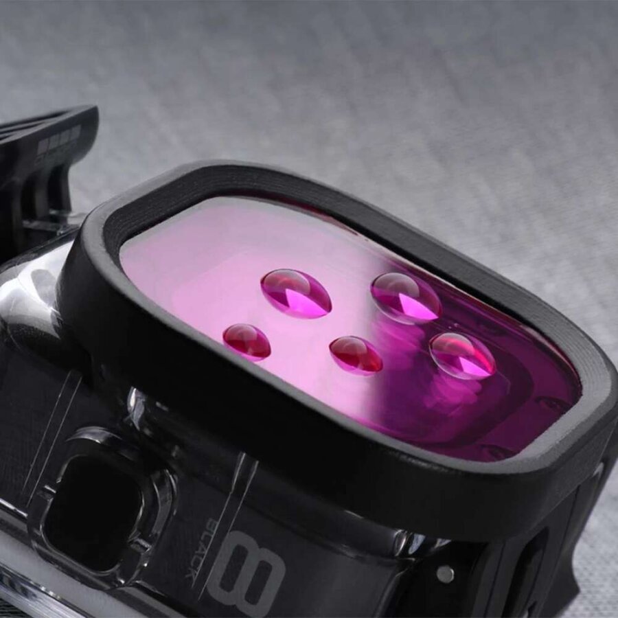 GoPro Hero 8 Uyumlu Su Altı Dalış Filtresi Pembe - 2