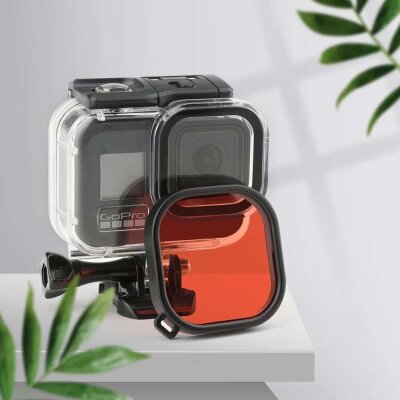 GoPro Hero 8 Uyumlu Su Altı Dalış Filtresi Pembe - 3