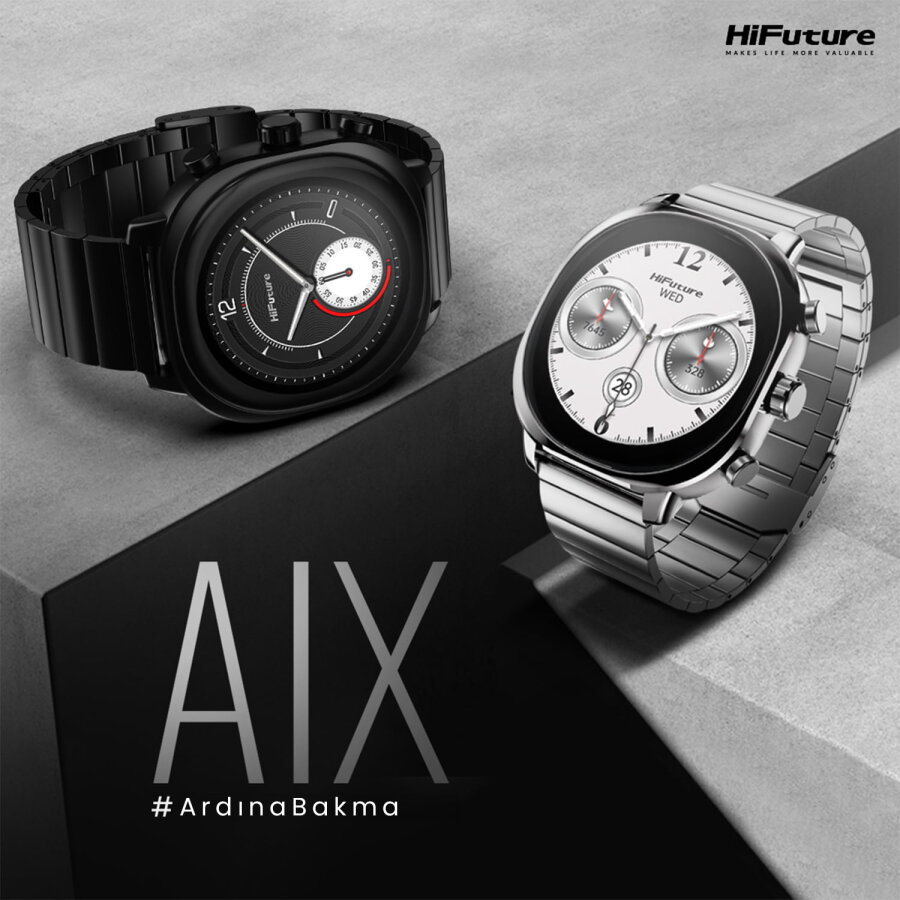 HiFuture AIX Akıllı Saat Nabız ve Kan Oksijen Takipli Spor Modlu IP68 Su Geçirmez Gümüş - 7