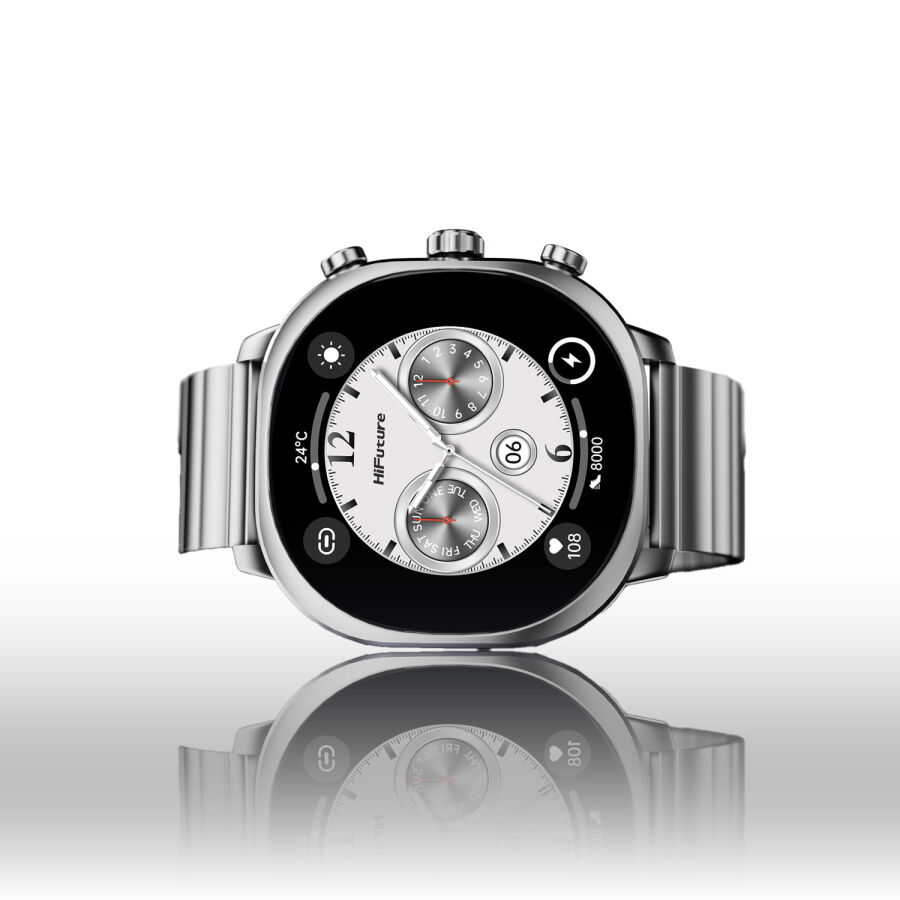 HiFuture AIX Akıllı Saat Nabız ve Kan Oksijen Takipli Spor Modlu IP68 Su Geçirmez Gümüş - 2