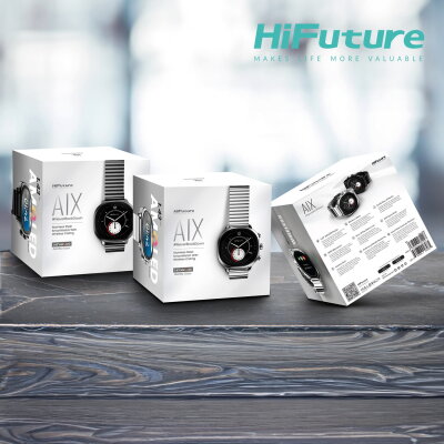 HiFuture AIX Akıllı Saat Nabız ve Kan Oksijen Takipli Spor Modlu IP68 Su Geçirmez Siyah - 8