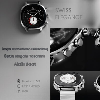 HiFuture AIX Akıllı Saat Nabız ve Kan Oksijen Takipli Spor Modlu IP68 Su Geçirmez Siyah - 5